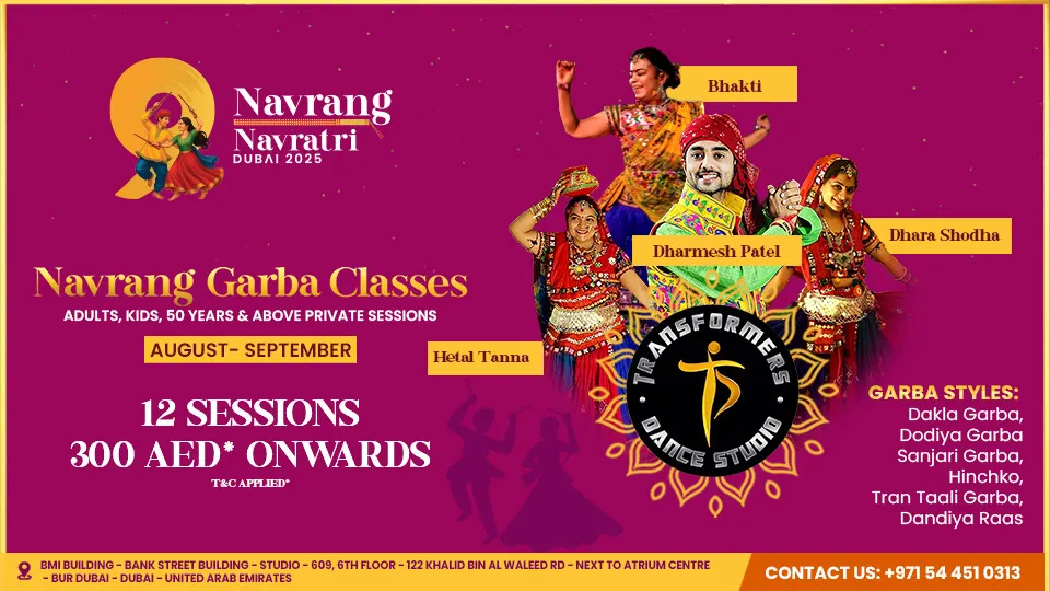 Garba Classes x Transformers Dance Studio in Dubai - Image 1